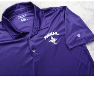 Furman University Paladins Men's M Purple Performance Polo Shirt Champion